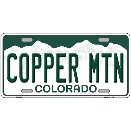 Copper Mountain Colorado Metal Novelty License Plate 24" x 12" (LLP)