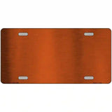 Orange Metallic Solid Metal Novelty License Plate 24" x 12" (LLPC)
