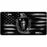 Massachusetts Carbon Fiber Novelty Metal License Plate 24" x 12" (LLPC)