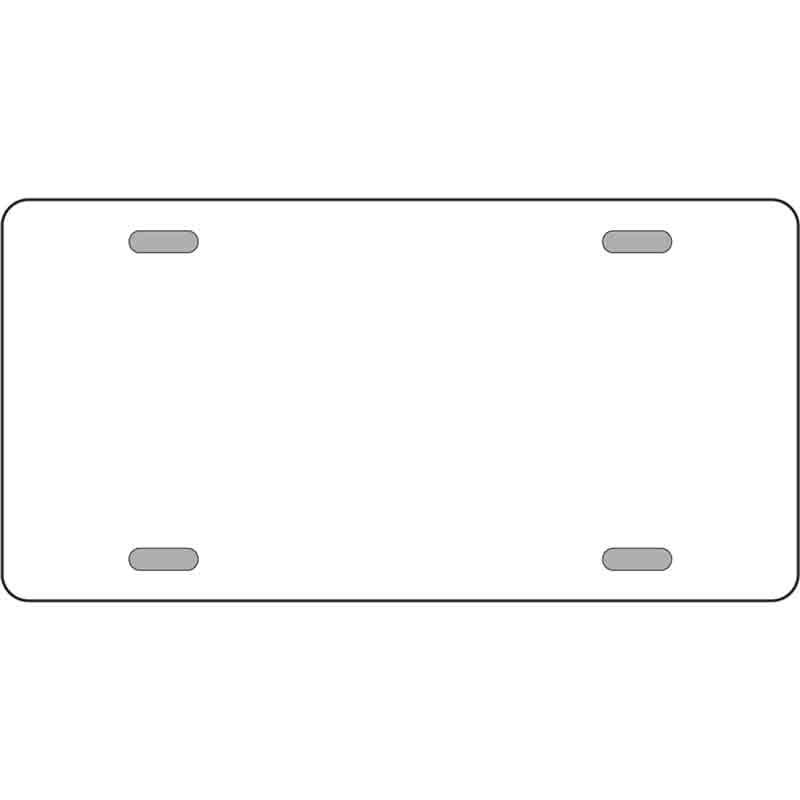 White Dye Sublimation Blank 6X12 Metal Novelty License Plate Tag LP-000