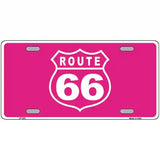US Route 66 Pink Novelty Metal License Plate 12" x 6" (LP)