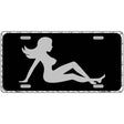 Mud Flap Girl Sillouette Novelty Metal License Plate 12" x 6" (LP)
