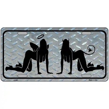 Angel And Devil Novelty Metal License Plate 12" x 6" (LP)