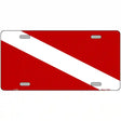Diving Flag Novelty Metal License Plate 12" x 6" (LP)
