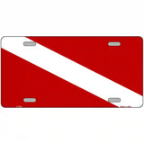 Diving Flag Novelty Metal License Plate 12" x 6" (LP)