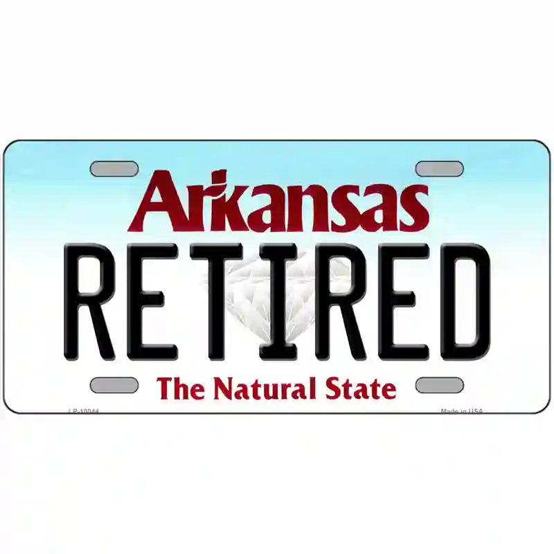 Retired Arkansas Metal Novelty License Plate 12" x 6" (LP)