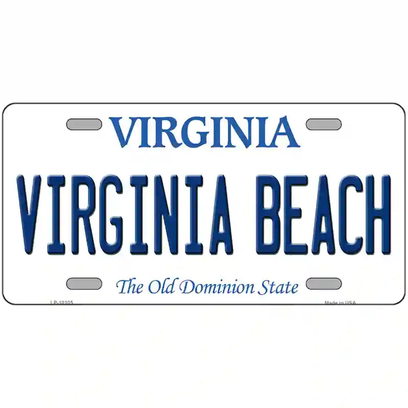 Virginia Beach Virginia Metal Novelty License Plate