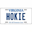 Hokie Virginia Metal Novelty License Plate 12" x 6" (LP)