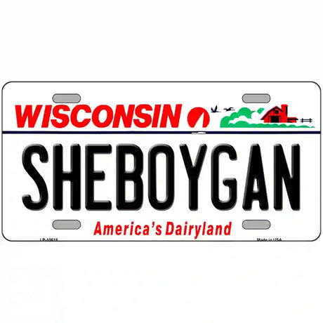 Sheboygan Wisconsin Metal Novelty License Plate 12" x 6" (LP)