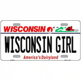 Wisconsin Girl Wisconsin Metal Novelty License Plate 12" x 6" (LP)