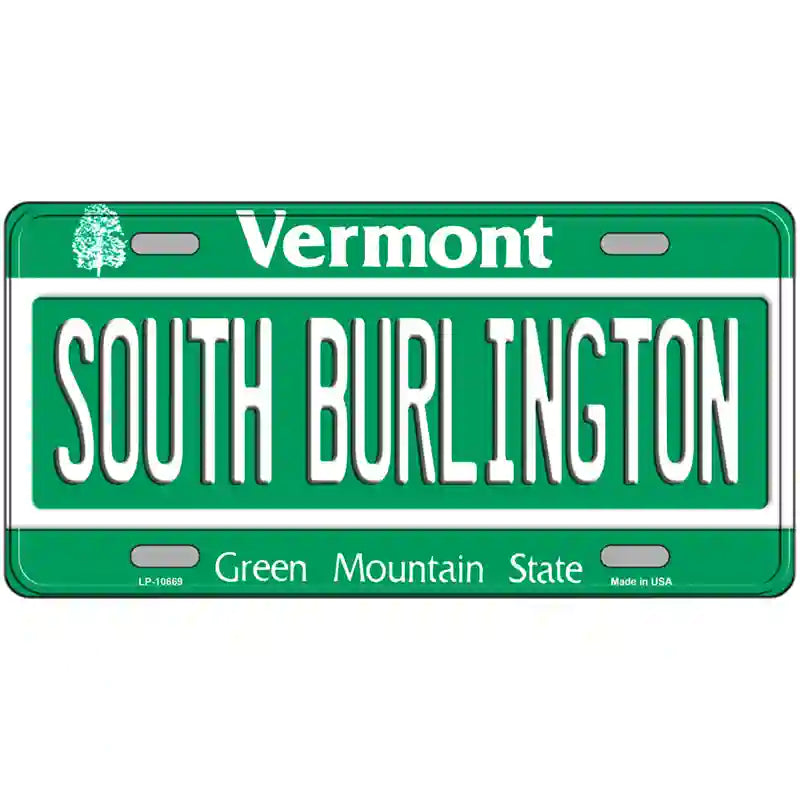 South Burlington Vermont Metal Novelty License Plate 12" x 6" (LP)