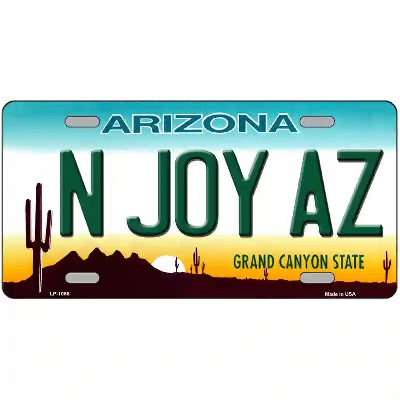 N Joy Arizona Novelty Metal License Plate 12" x 6" (LP)