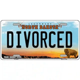Divorced North Dakota Metal Novelty License Plate 12" x 6" (LP)