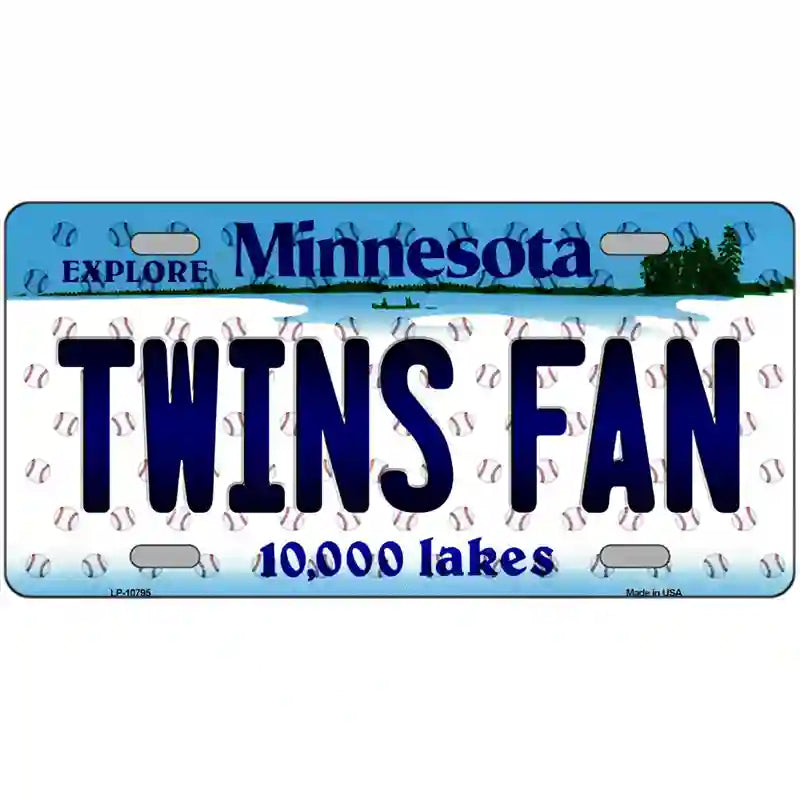 Twins Fan Minnesota Novelty Metal License Plate 12" x 6" (LP)