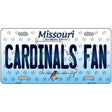 Cardinals Fan Missouri Novelty Metal License Plate 12" x 6" (LP)