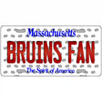 Bruins Fan Massachusetts Novelty Metal License Plate 12" x 6" (LP)