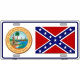 Confederate Flag Florida Seal Novelty Metal License Plate 12" x 6" (LP)