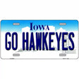Go Hawkeyes Iowa Metal Novelty License Plate 12" x 6" (LP)