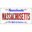 Massachusetts Metal Novelty License Plate 12" x 6" (LP)