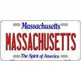 Massachusetts Metal Novelty License Plate 12" x 6" (LP)