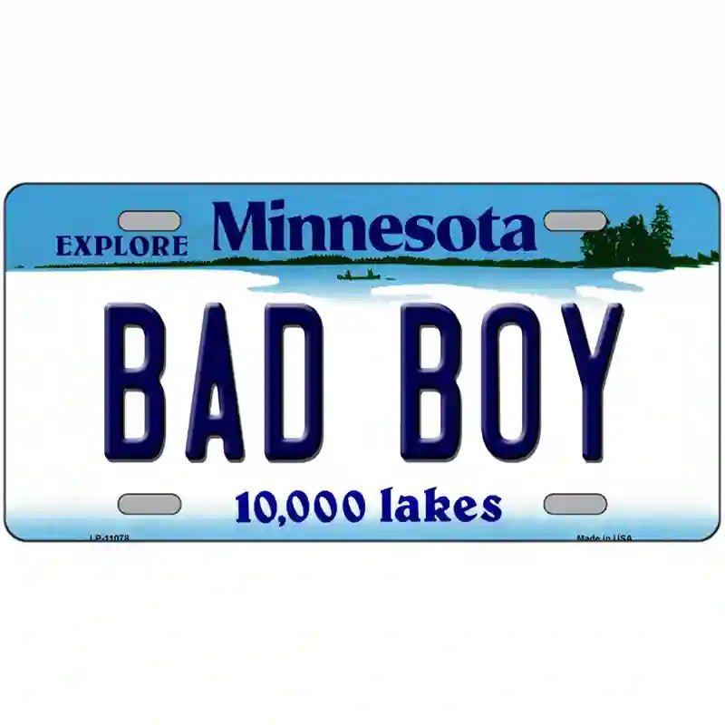 Bad Boy Minnesota State Novelty License Plate 12" x 6" (LP)