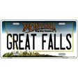 Great Falls Montana State Novelty License Plate 12" x 6" (LP)