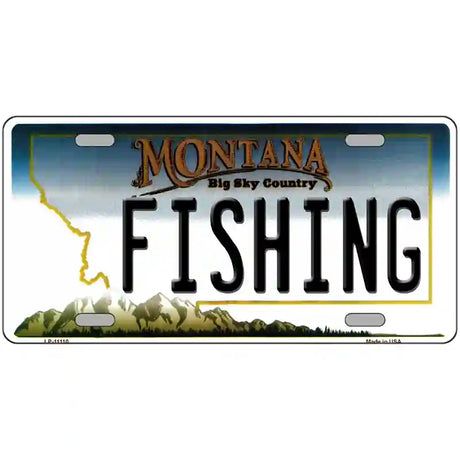 Fishing Montana State Novelty License Plate 12" x 6" (LP)