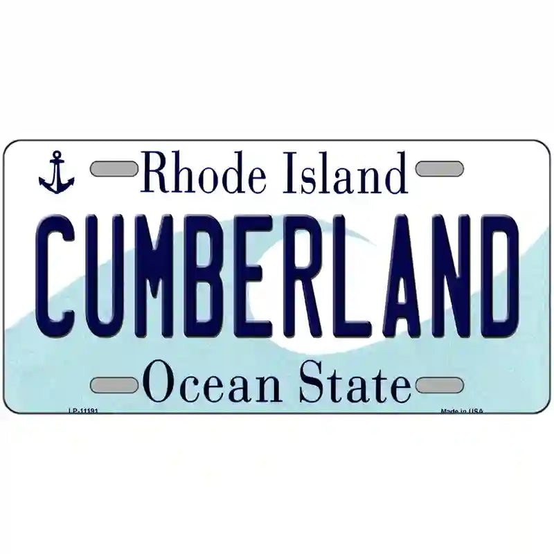 Cumberland Rhode Island State License Plate Novelty License Plate 12" x 6" (LP)