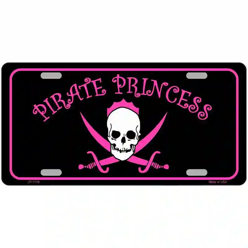Pirate Princess Novelty Metal License Plate 12" x 6" (LP)