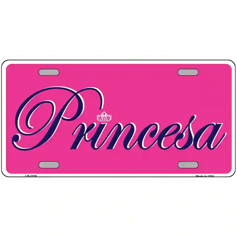 Princesa Novelty Metal License Plate 12" x 6" (LP)