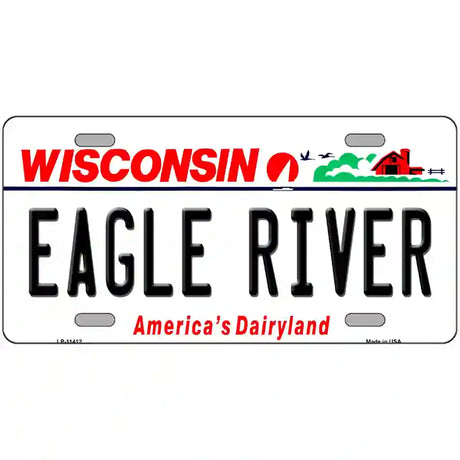 Eagle River Wisconsin Novelty Metal License Plate 12" x 6" (LP)