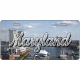 Maryland River Skyline Novelty Metal State License Plate 12" x 6" (LP)