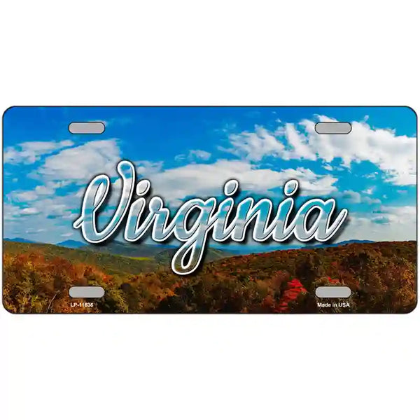 Virginia Mountain Range State License Plate Sign | Smart Blonde