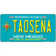 Taosena Teal New Mexico Novelty License Plate 12" x 6" (LP)