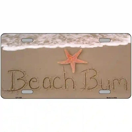 Beach Bum Novelty Metal License Plate 12" x 6" (LP)