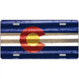 Colorado Corrugated Flag Novelty License Plate 12" x 6" Automotive (LP)