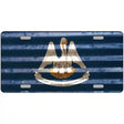 Louisiana Corrugated Flag Novelty License Plate 12" x 6" (LP)