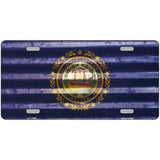 New Hampshire Corrugated Flag Novelty License Plate 12" x 6" (LP)