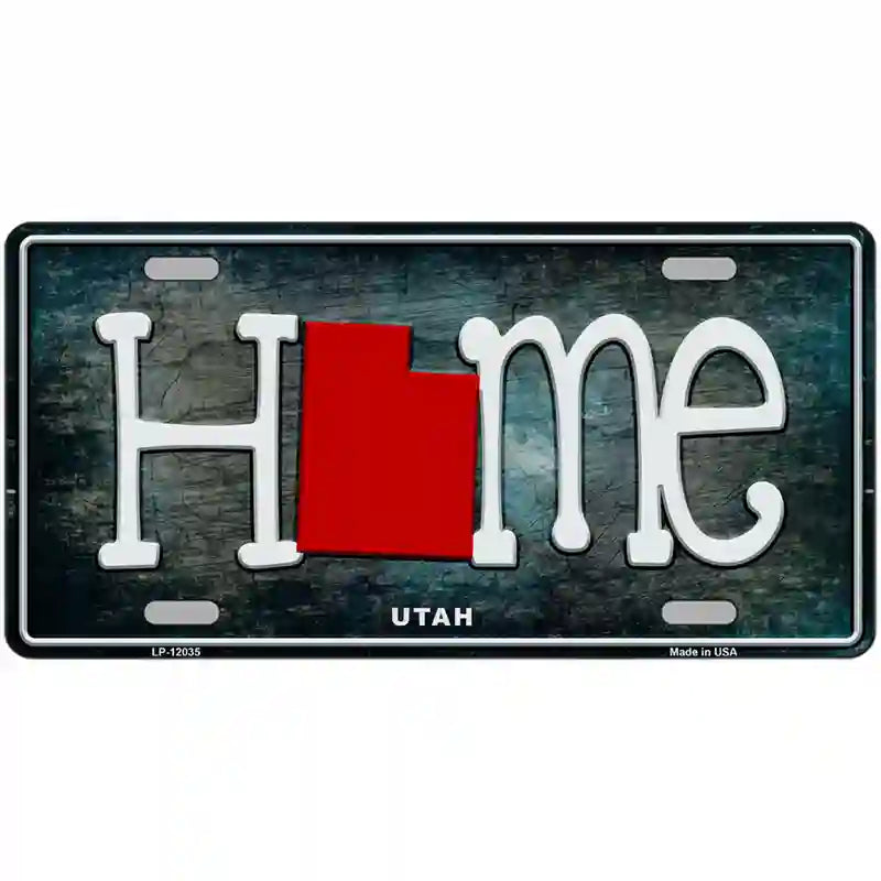 Utah Home State Outline Novelty License Plate 12" x 6" (LP)
