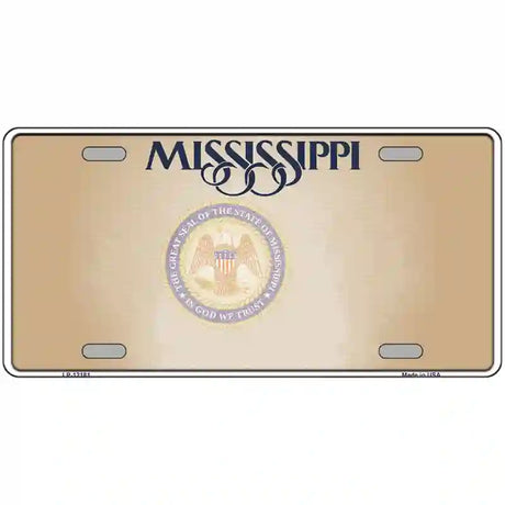 Mississippi Great Seal Blank Novelty Metal License Plate 12" x 6" (LP)