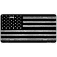 American Flag Black and Gray Novelty Metal License Plate 12" x 6" Automotive (LP)