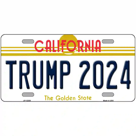 Trump 2024 California Novelty Metal License Plate 12" x 6" Automotive (LP)