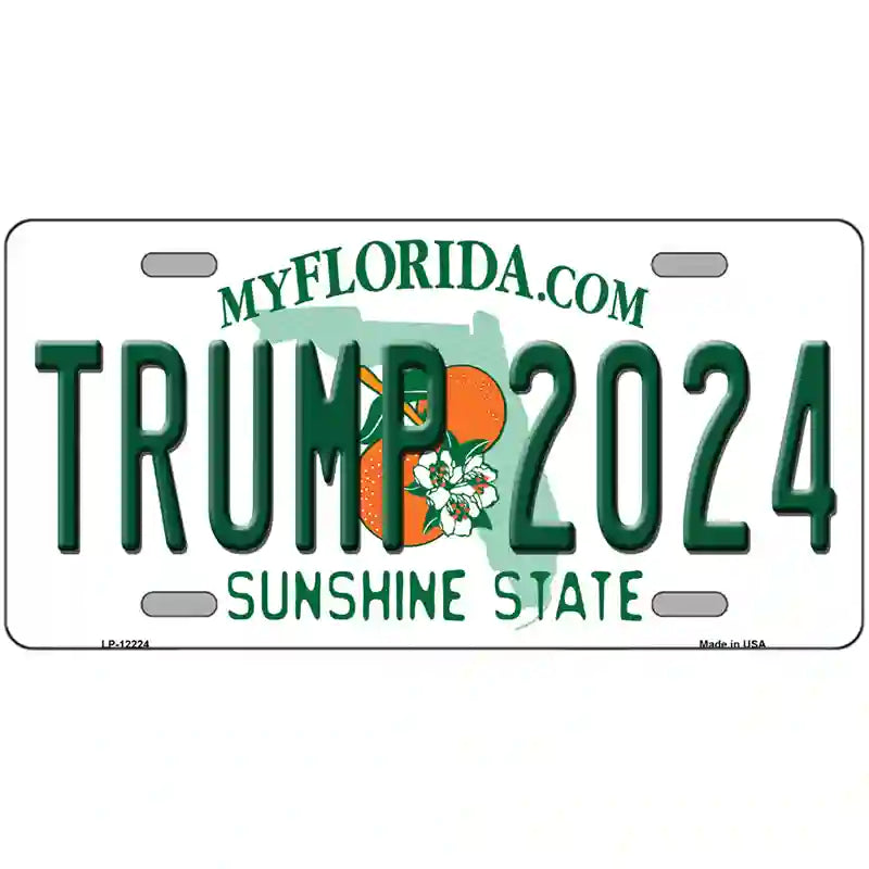 Trump 2024 Florida License Plate Sign | Smart Blonde