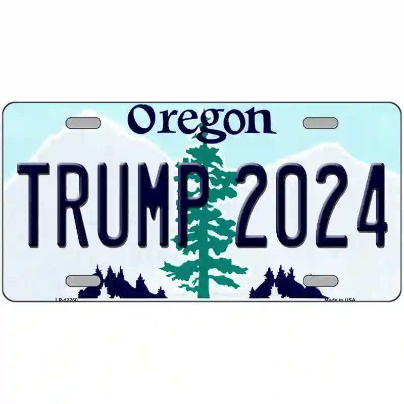 Trump 2024 Oregon Novelty Metal License Plate 12" x 6" (LP)