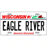 Wisconsin Eagle River Novelty Metal License Plate 12" x 6" (LP)