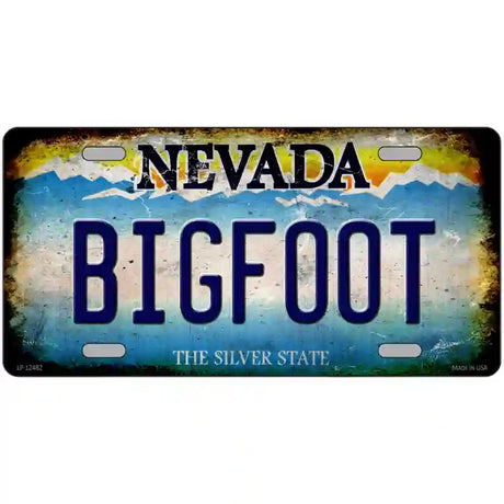 Bigfoot Nevada Novelty Metal License Plate 12" x 6" (LP)