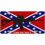 Come and Take It Confederate Flag Novelty Metal License Plate 12" x 6" (LP)