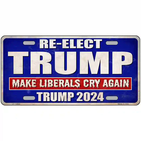 Re-Elect Trump 2024 Novelty Metal License Plate LP-12522 12" x 6" Automotive (LP)
