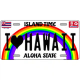 I Love Hawaii Novelty Metal License Plate 12" x 6" (LP)