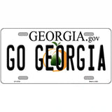 Go Georgia Novelty Metal License Plate 12" x 6" (LP)